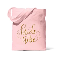 Pink Bride Tribe Canvas Beach Tote Bag