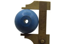 4 28mm Round Blue Large Hole Vintage Wood Beads