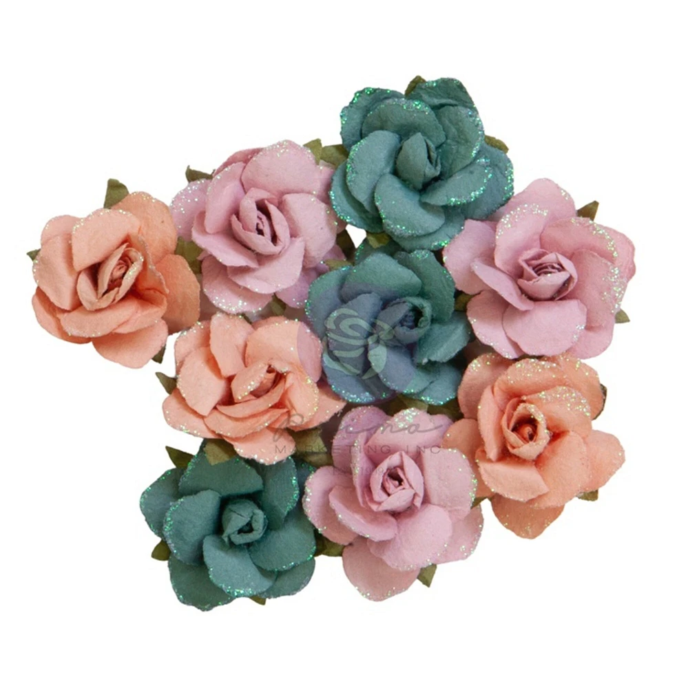 Prima Marketing Mulberry Paper Flowers-Majestic/Indigo