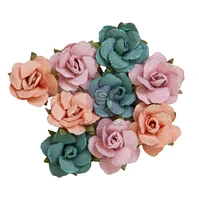 Prima Marketing Mulberry Paper Flowers-Majestic/Indigo