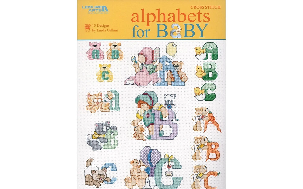 Leisure Arts Alphabets For Baby Cross Stitch Book