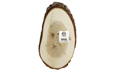 Wood Slices Oval 12.5" Natural
