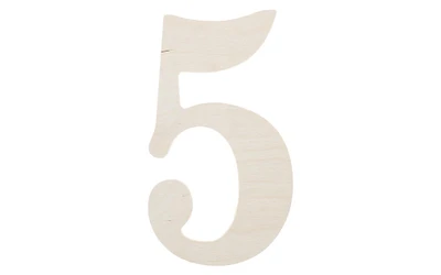 Good Wood by Leisure Arts Letter 9.5" No 5, Wooden Letters, Wood Letters, Wooden Letters Wall Decor, Large Wooden Letters, Wooden Letters 9.5 Inch, Small Wooden Letters for Crafts