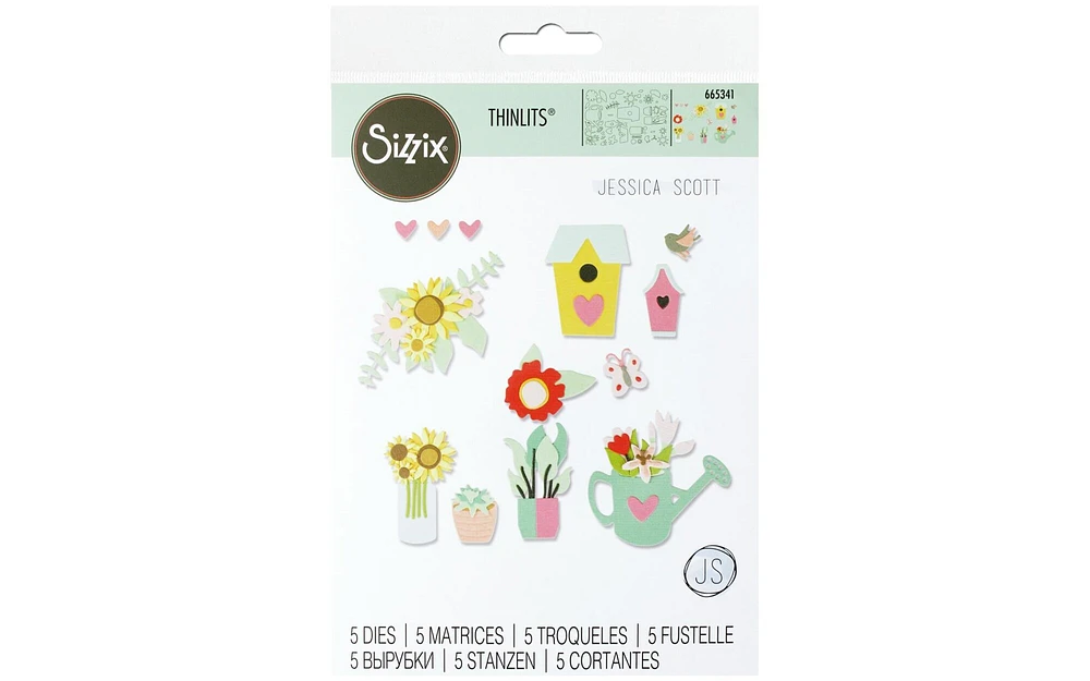 Sizzix JScott Thinlits Die Floral Garden