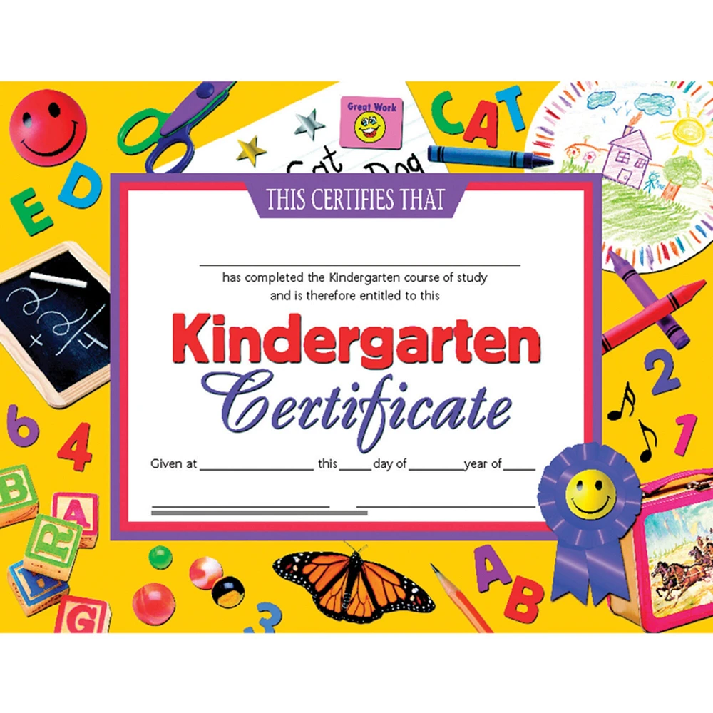 Kindergarten Certificate, 8.5" X 11", Pack Of 30