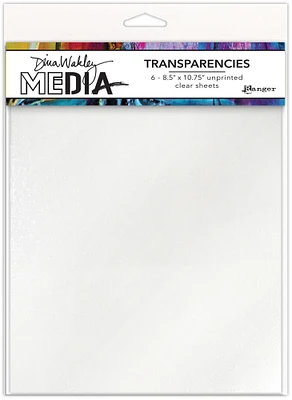 Dina Wakley Media Transparencies 8.5"X10.75" 6/Pkg-Clear