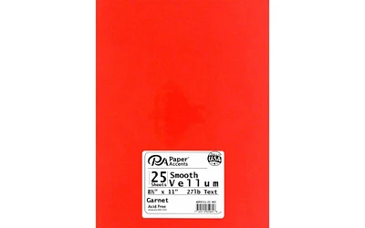 Vellum 8.5x11 27lb 25pcPk Garnet