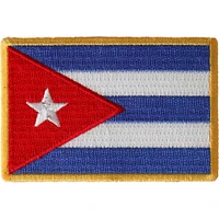 Patch, Embroidered Patch (Iron-On or Sew-On), Cuban Cuba Flag Patch, 3" x 2"