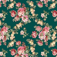 Promise Me Grandiflora Flowers Green by Pat Sloan Cotton Fabric Benartex BTY