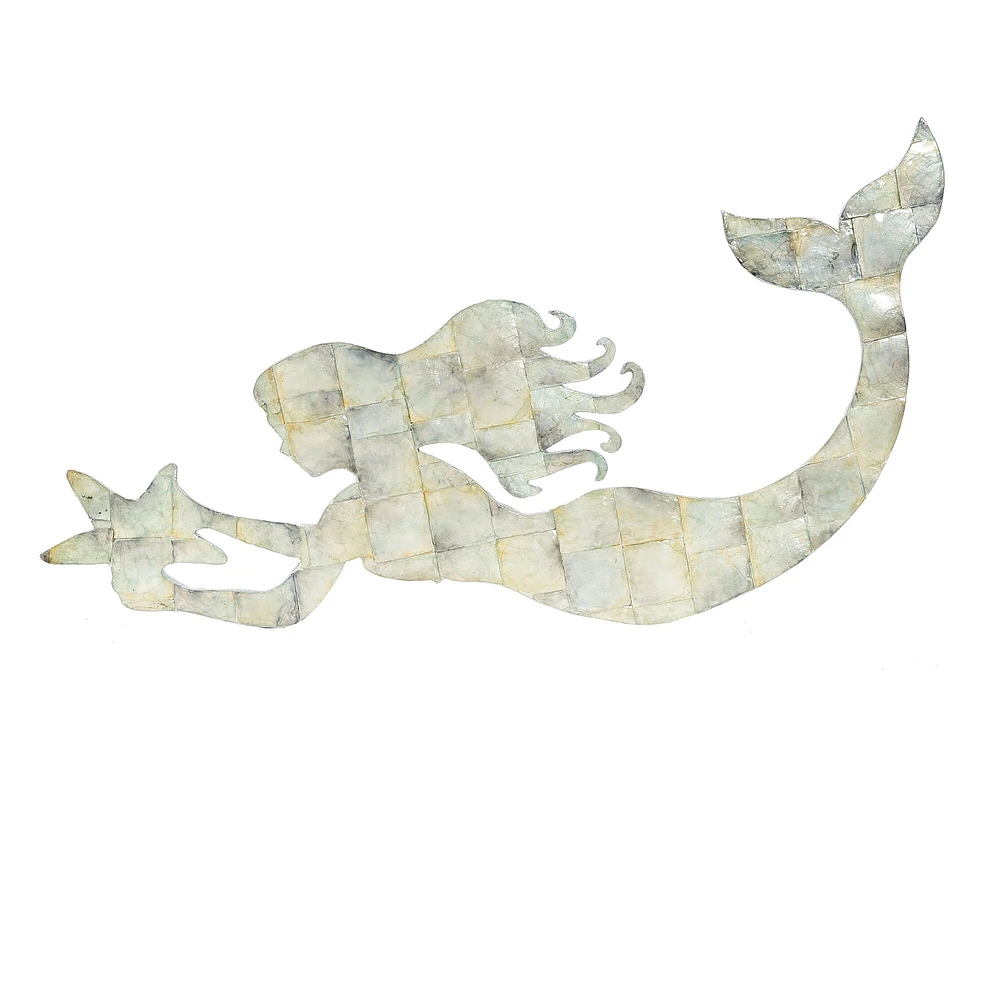 Mermaid Tile Wall Art 8 x 0.5 x 24 Inches.