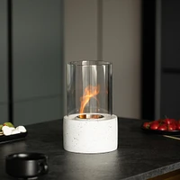 Mini Tabletop Fire Pit | Rubbing Alcohol Fireplace Indoor Outdoor Portable Fire Concrete Bowl Pot Fireplace