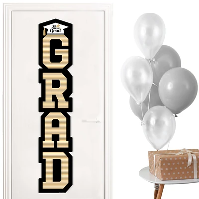 Big Dot of Happiness Law School Graduation Banner - Vertical Shaped Banner Decorations