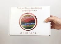 MCreativeJ Stained Glass Landscape- Intermediate DIY Embroidery Kit