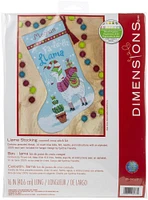 Dimensions Counted Cross Stitch Kit 16" Long-Llama Stocking (14 Count)