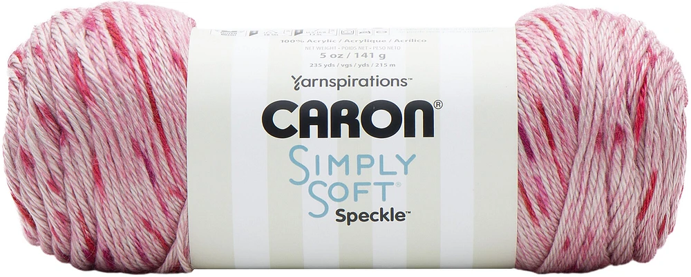 Caron Simply Soft Speckle Yarn-Lipstick