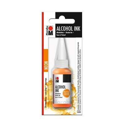 Marabu Alcohol Ink, Carded, 20ml, Neon Orange