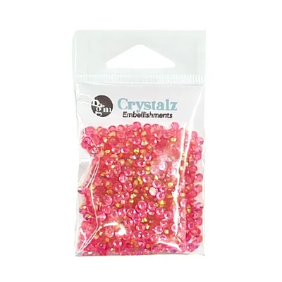 Buttons Galore Crystalz Clear Flat Back Gems-Strawberry