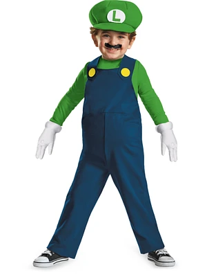 Childs Boy's Super Mario Brothers Luigi Toddler Costume