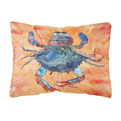 "Caroline's Treasures 8096PW1216 Crab Canvas Fabric Decorative Pillow, Large, Multicolor"