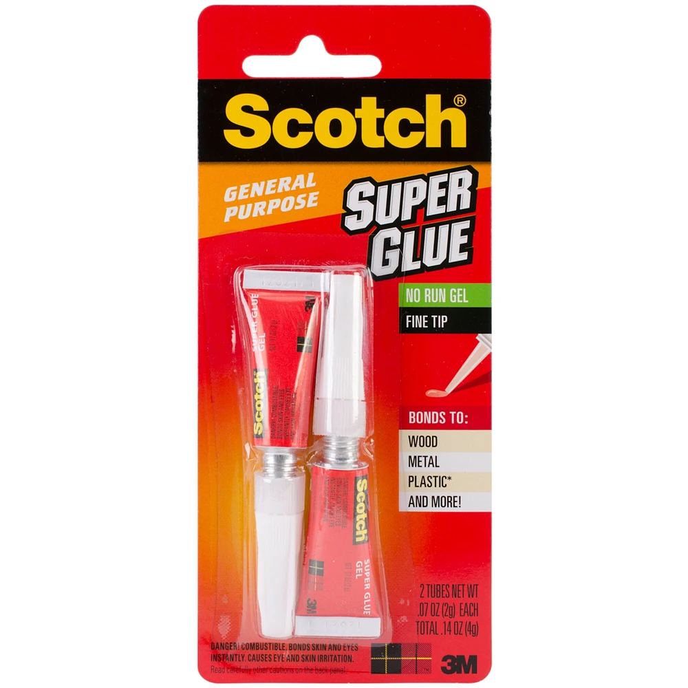 Scotch General Purpose Super Glue 2/Pkg-.07Oz