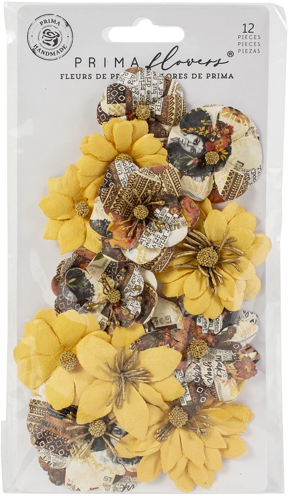 Prima Marketing Mulberry Paper Flowers-Colorful Beauty/Diamond