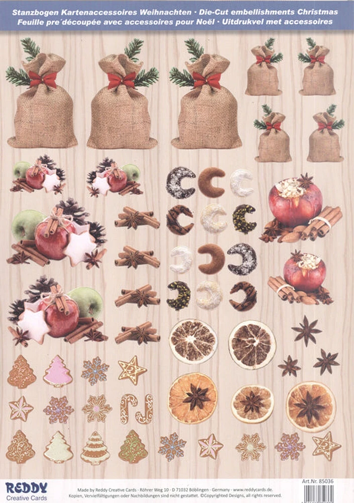 Reddy Creative Cards Pre Cut Seasonal Baking