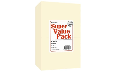 Super Value Card Pack 5x7 250pc Cream