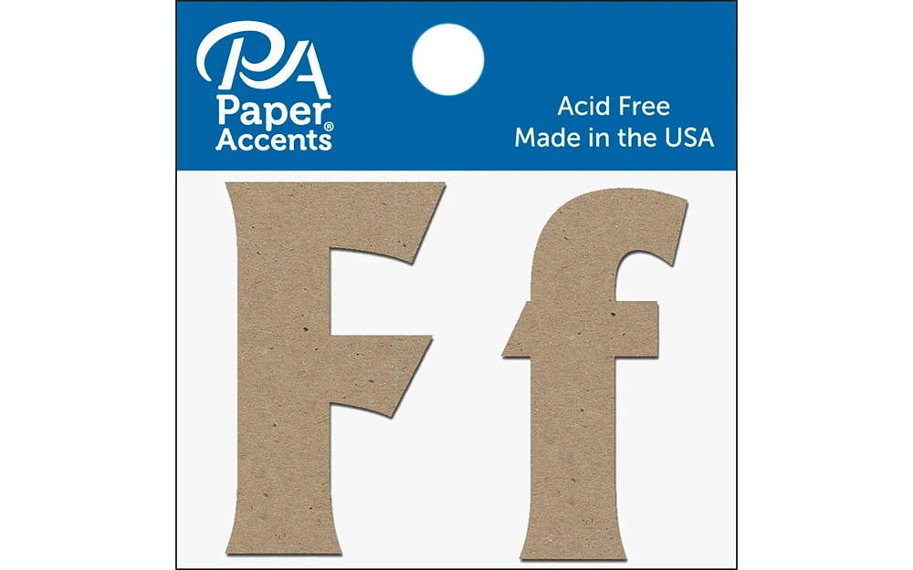 Chipboard Letter 2" Ff 2pc Natural