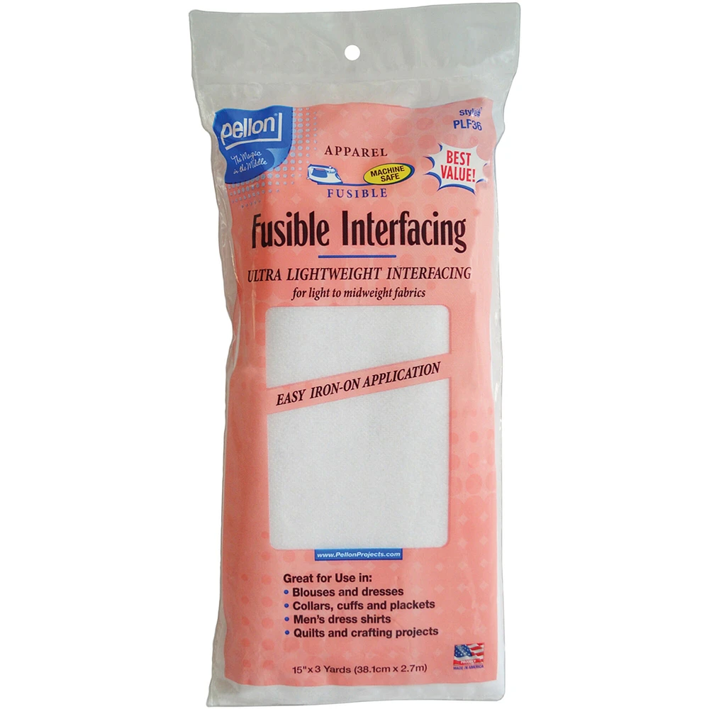 Pellon Fusible Ultra Lightweight Interfacing-White 15"X3yd