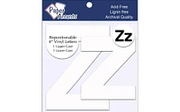 Vinyl Letters Removable Adh 4" Zz 2pc White