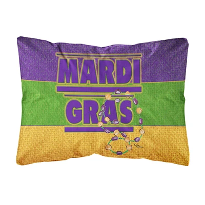 "Caroline's Treasures 8388PW1216 Mardi Gras Canvas Fabric Decorative Pillow, Large, Multicolor"