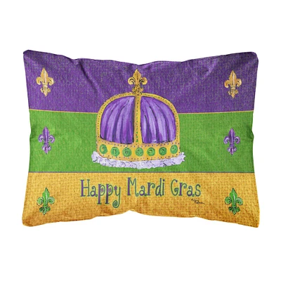 "Caroline's Treasures 8385PW1216 Mardi Gras Canvas Fabric Decorative Pillow, Large, Multicolor"