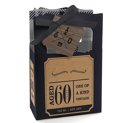 Big Dot of Happiness 60th Milestone Birthday - Party Favor Boxes - Set of 12