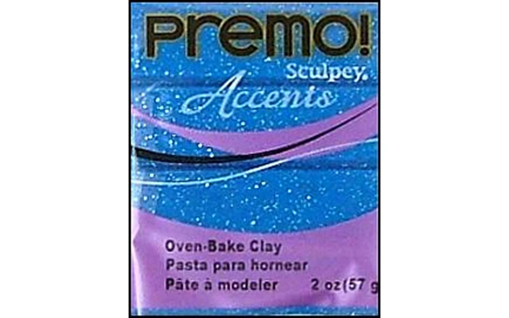 Polyform Premo Polymer Clay 2oz Glitter Blue