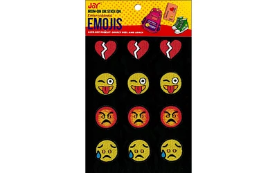 Joy Applique Iron On/Stick On Emojis #6 3ea/4