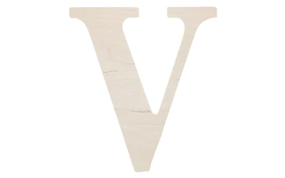 Good Wood by Leisure Arts Letter 9.5" V, Wooden Letters, Wood Letters, Wooden Letters Wall Decor, Large Wooden Letters, Wooden Letters 9.5 inch, Small Wooden Letters for Crafts