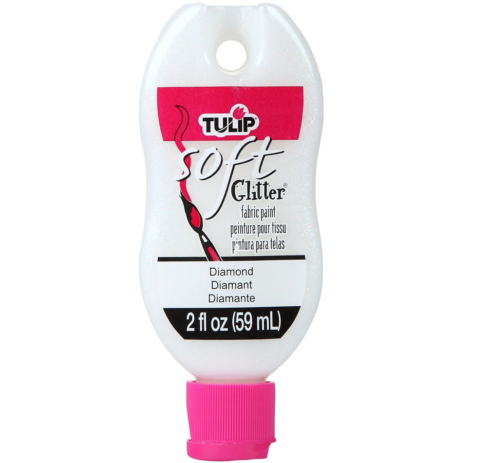 Tulip Soft Matte Fabric Paint 2Oz-Glitter Diamond