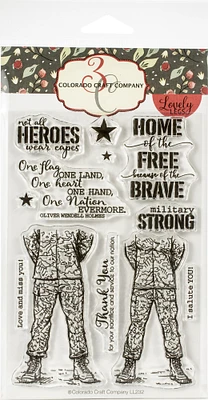 Colorado Craft Company Clear Stamps 4"X6"-Military Strong-Lovely Legs