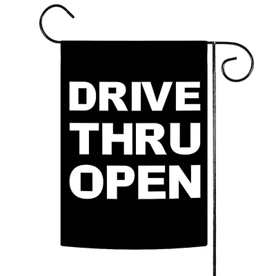 Drive Thru Open Decorative Open Flag