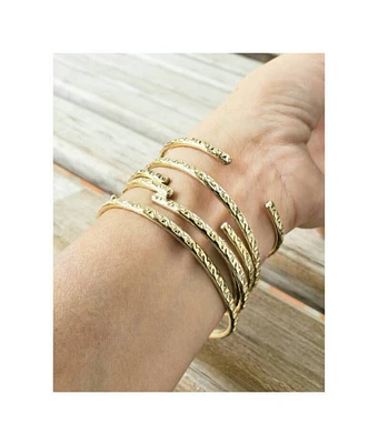 Minimalist Textured Jewelers Brass Stacking Bangle Bracelets, Create Your Set in Brass, Bronze