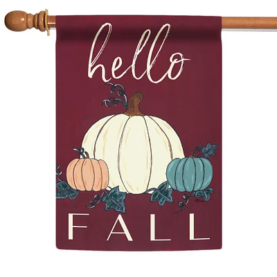 Hello Fall Gourds Decorative Fall Double Sided Flag