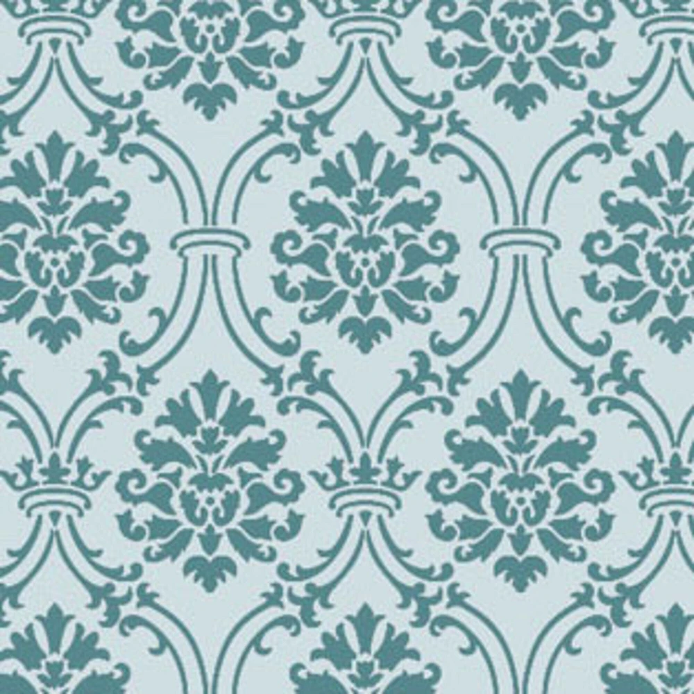 Small Royal Damask Wall Stencil | 3731 by Designer Stencils | Pattern Stencils | Reusable Stencils for Painting | Safe & Reusable Template for Wall Decor | Try This Stencil Instead of a Wallpaper | Easy to Use & Clean Art Stencil Pattern