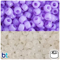 BeadTin Purple Sunshine 9mm Barrel Plastic Pony Beads (200pcs)