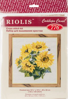 RIOLIS Counted Cross Stitch Kit 15.75"X15.75"-Sunflowers (10 Count)