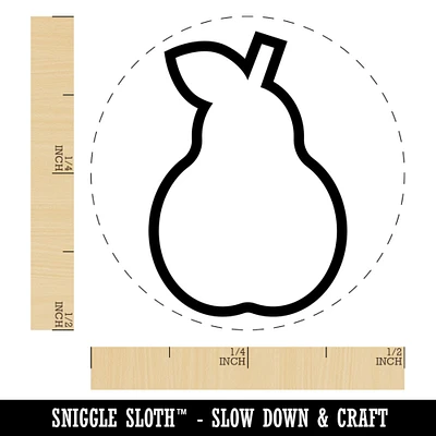 Pear Fruit Outline Self-Inking Rubber Stamp for Stamping Crafting Planners