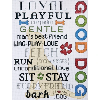 Design Works Counted Cross Stitch Kit 9"X12"-Good Dog (14 Count)