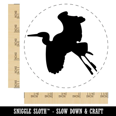 Stork Flying Solid Self-Inking Rubber Stamp for Stamping Crafting Planners