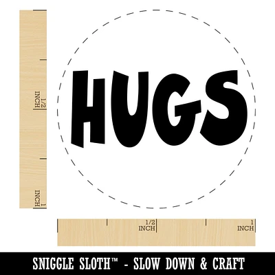 Hugs Fun Text Love Self-Inking Rubber Stamp for Stamping Crafting Planners