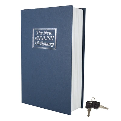 Stalwart Dictionary Book Safe w/ Key Lock, Metal - 6 x 9 in Hide Money Jewelry Valuables Secret Stash