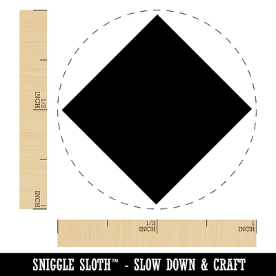 Diamond Shape Solid Self-Inking Rubber Stamp for Stamping Crafting Planners